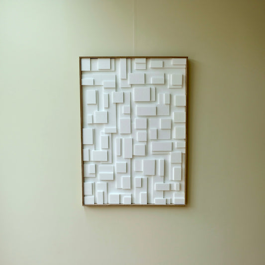 3D Kunst Relief Akoestisch PET-Vilt. Vooraanzicht